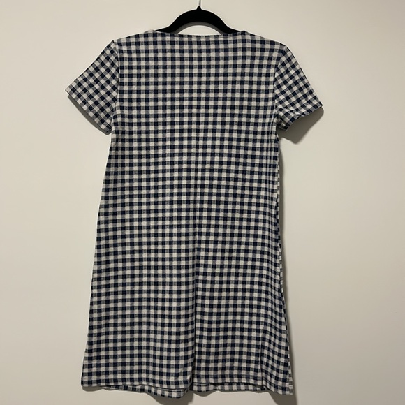 Mango white and navy blue checkered dress - Picture 5 of 5